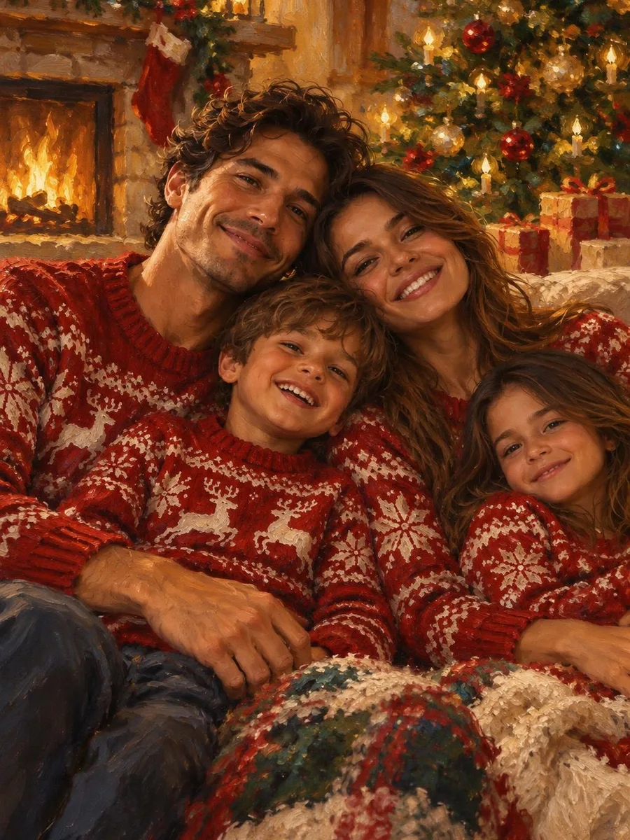 Natal em família · Pintura a óleo